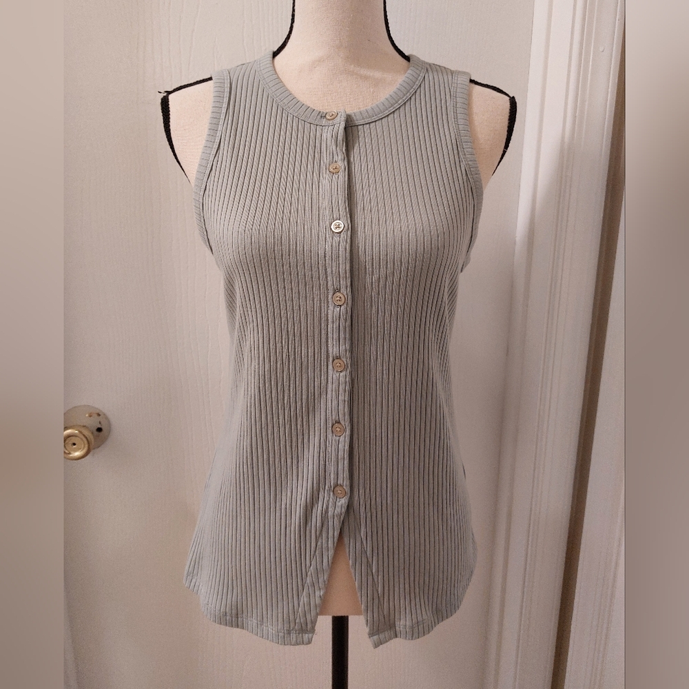 NWOT Blue/Gray Old Navy Ribbed Tank Blouse